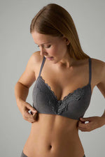 YSABEL MORA reggiseno imbottito con ferretto a coste art. 10645